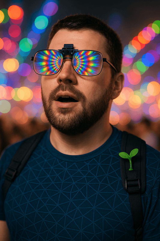 Clip - On Diffraction Glasses - Festival Parent
